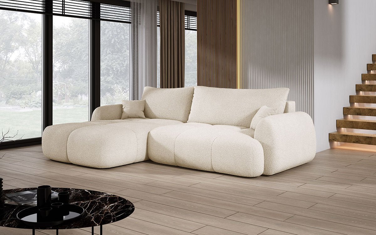 Designer L-bank Coco in Bouclé