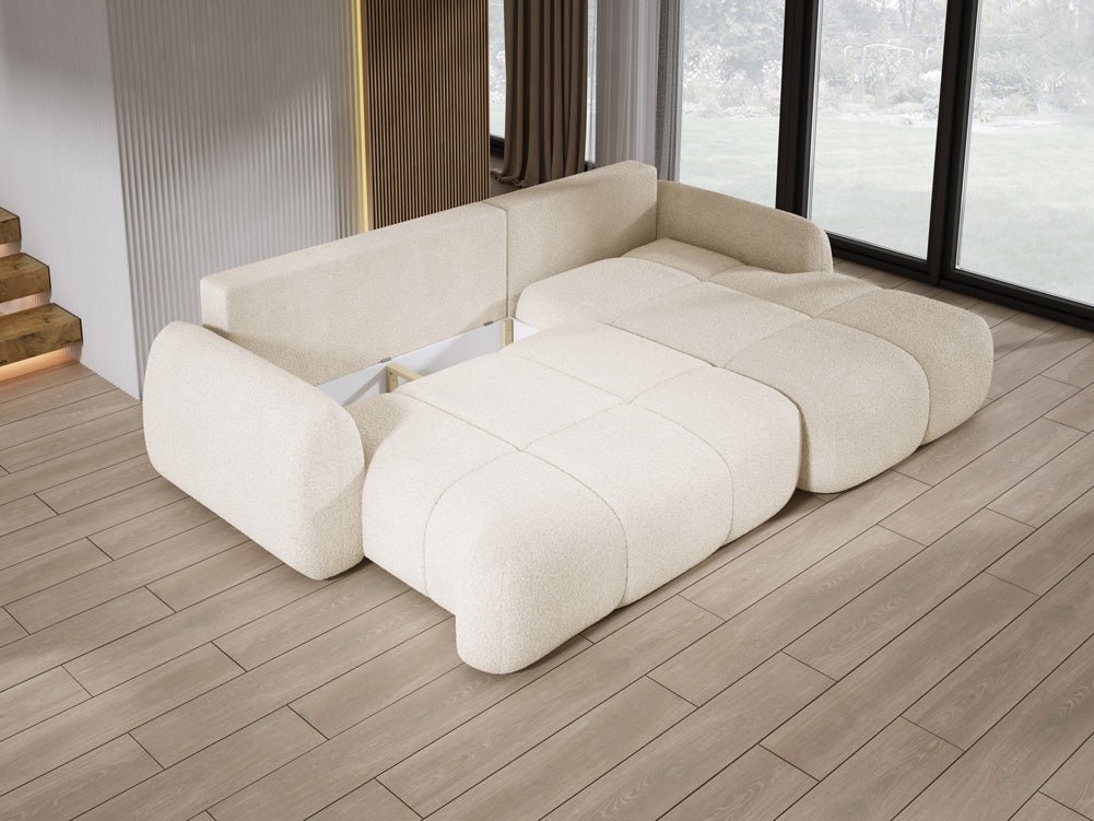 Designer L-bank Coco in Bouclé
