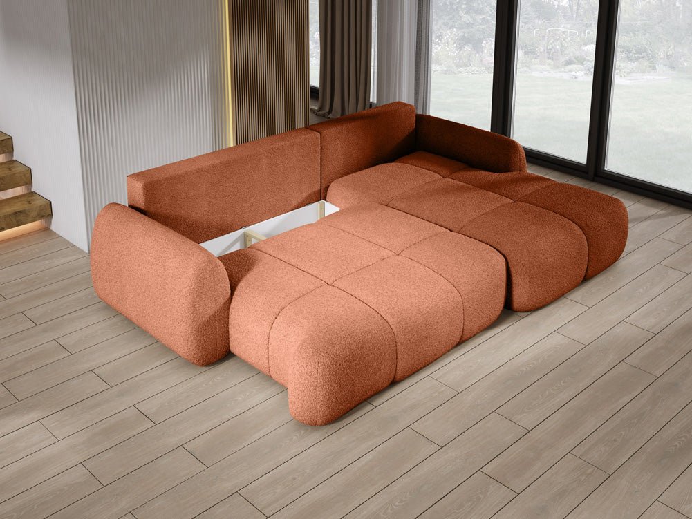 Designer L-bank Coco in Bouclé