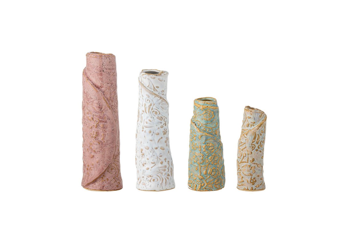 Vaas „Tavik“ – steengoed met reactieve glazuur (set van 4)