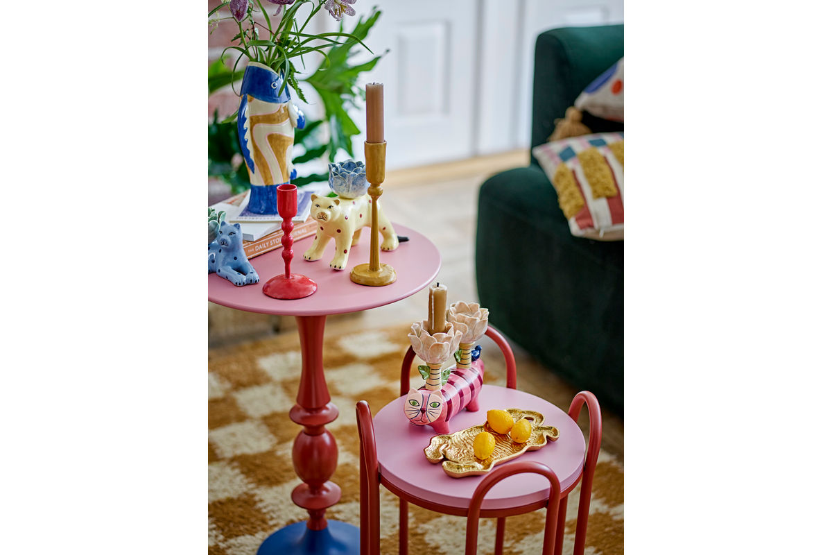 Bijzettafel Kalea – gelakt Metaal in Rood