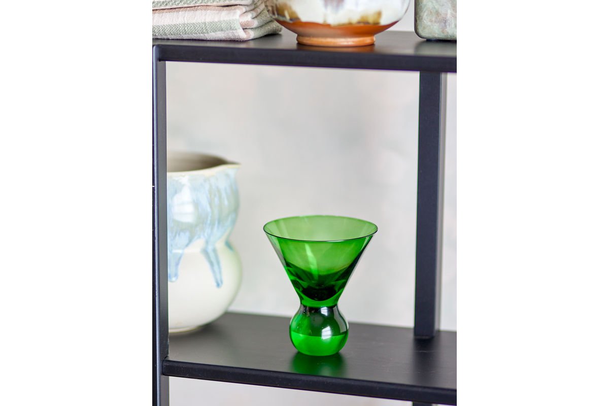 Cocktailglazen Elvo – gekleurd glas met sculpturale vorm (set van 4)