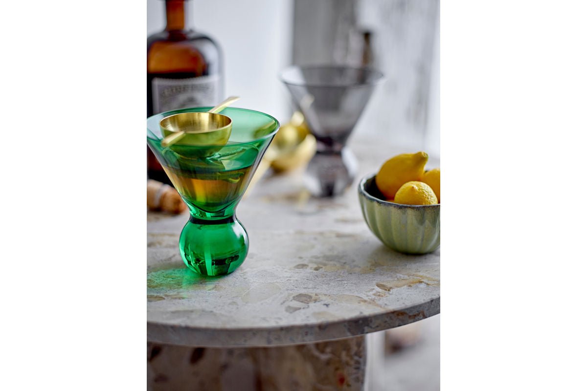 Cocktailglazen Elvo – gekleurd glas met sculpturale vorm (set van 4)
