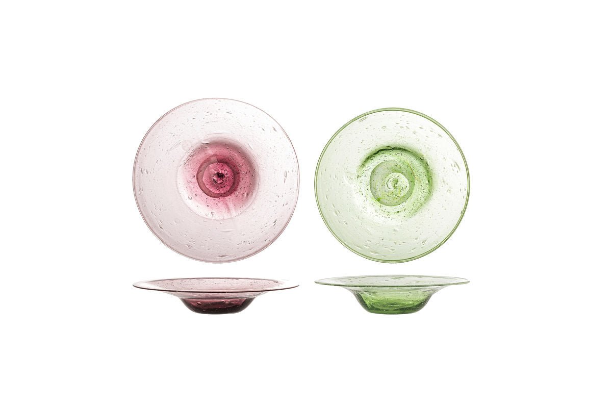 Teller-Set „Arimo“ – Gekleurd glas (2-delig)
