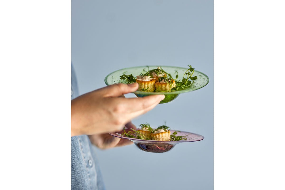 Teller-Set „Arimo“ – Gekleurd glas (2-delig)