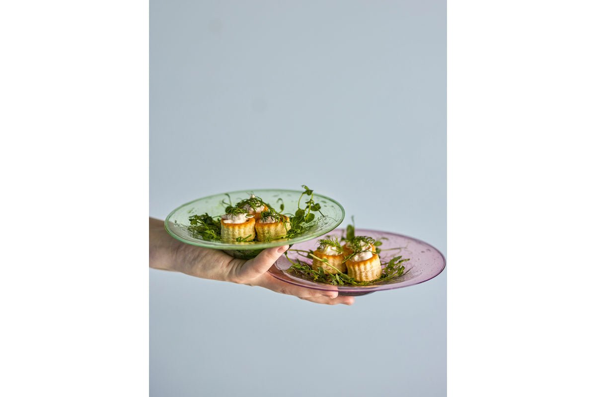 Teller-Set „Arimo“ – Gekleurd glas (2-delig)