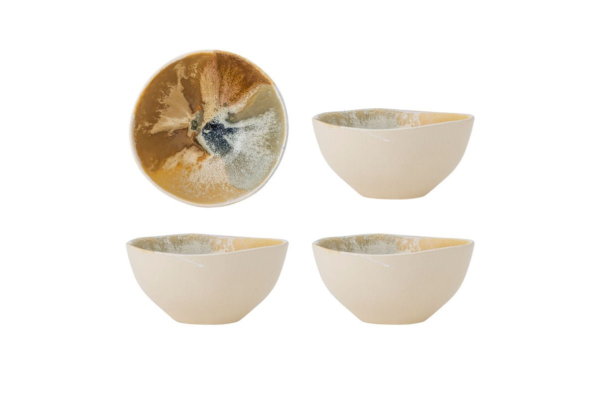 Schaalset „Solari“ – Geel steengoed (4-delig)