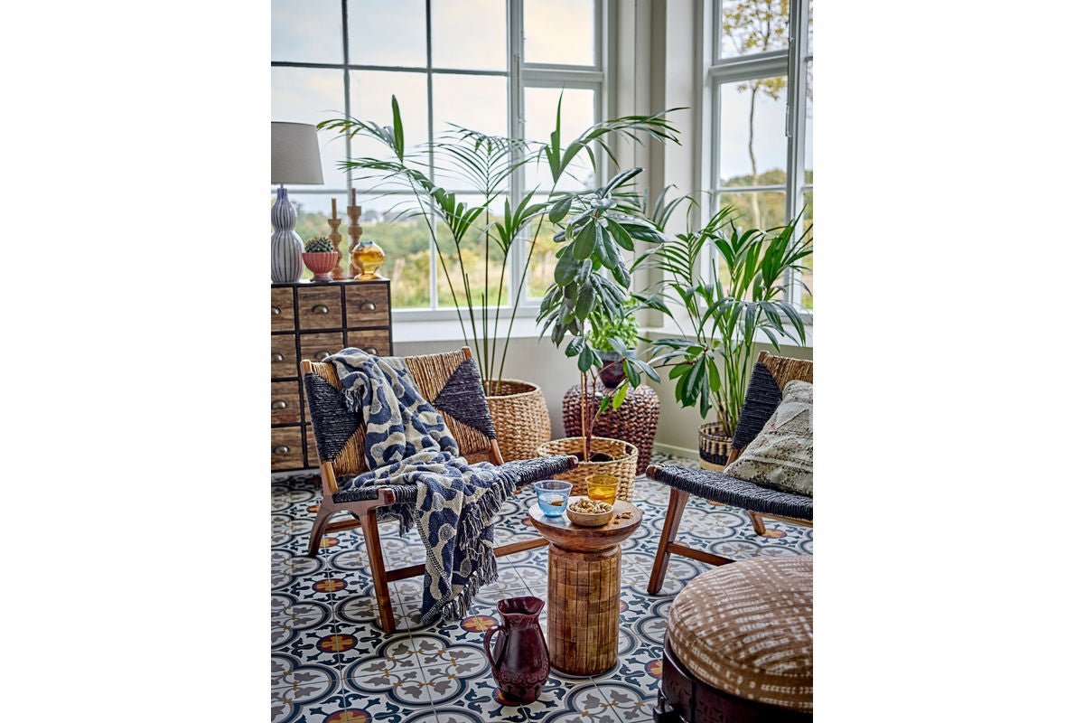 Plaid Valea - Blauw, van gerecycled katoen