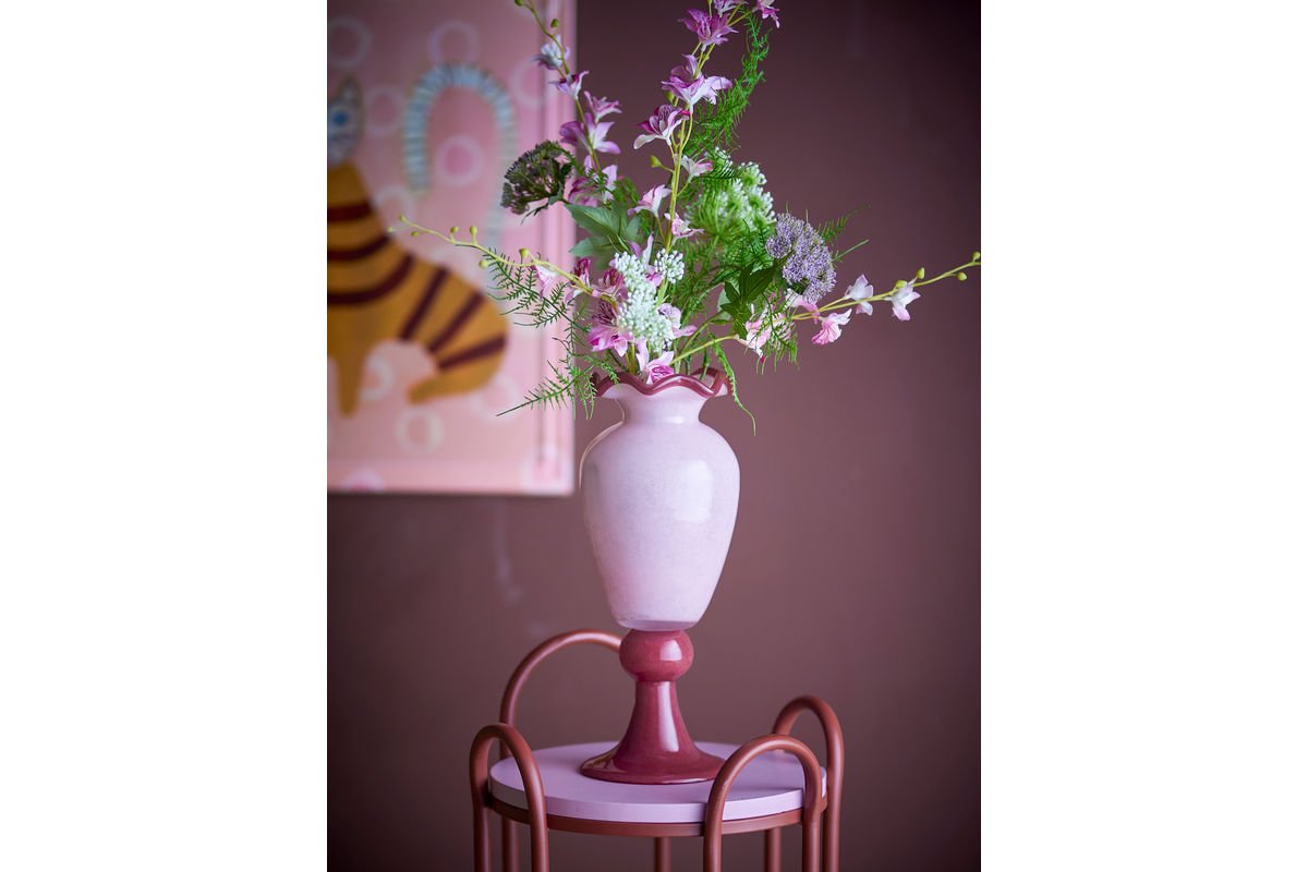 Vaas „Roselle“ – Roze gekleurd glas