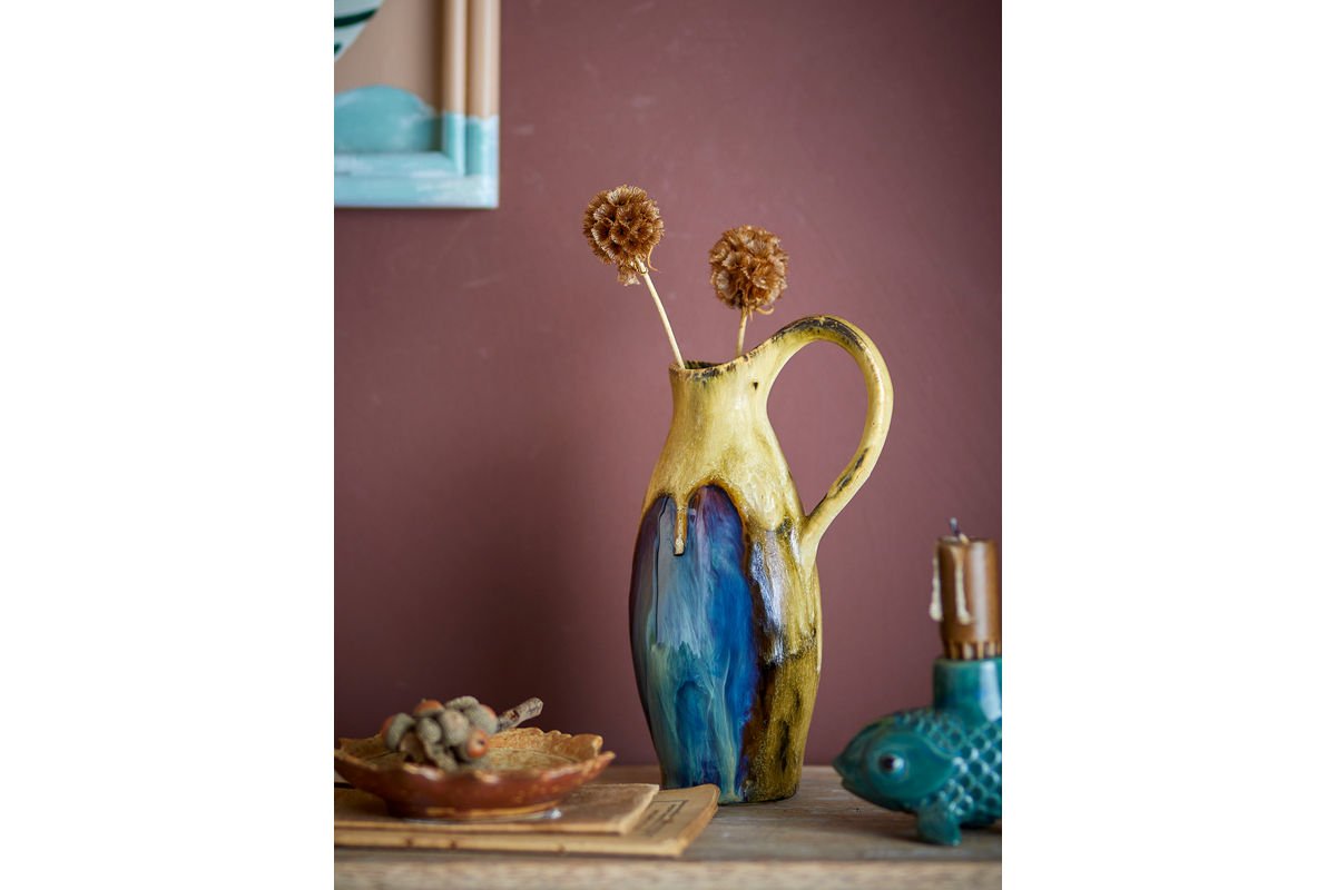 Vaas „Marivo“ – steengoed met metalen glazuur