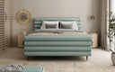 Boxspringbed Tubo in structuurstof met opbergruimte