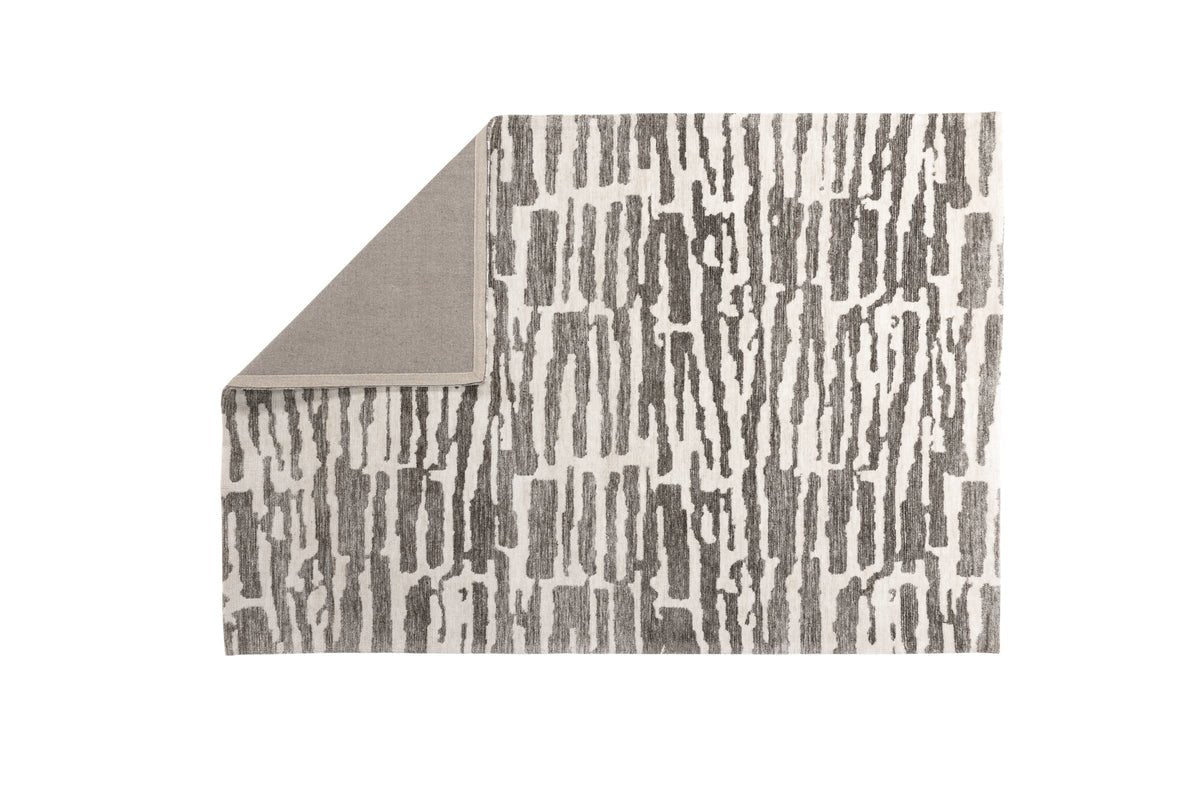 Vloerkleed Inara – in Beige of Grijs van polyester & katoen