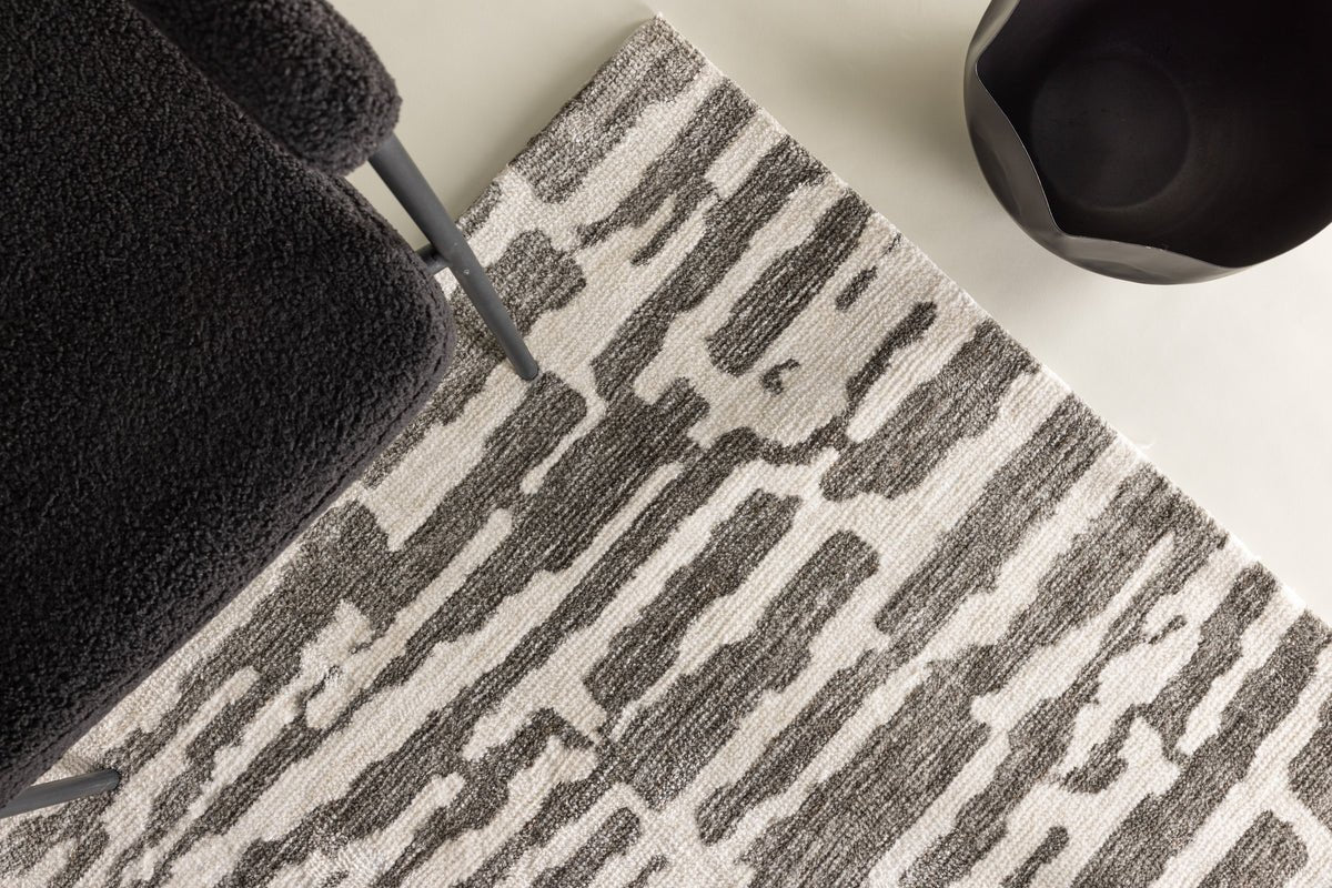 Vloerkleed Inara – in Beige of Grijs van polyester & katoen