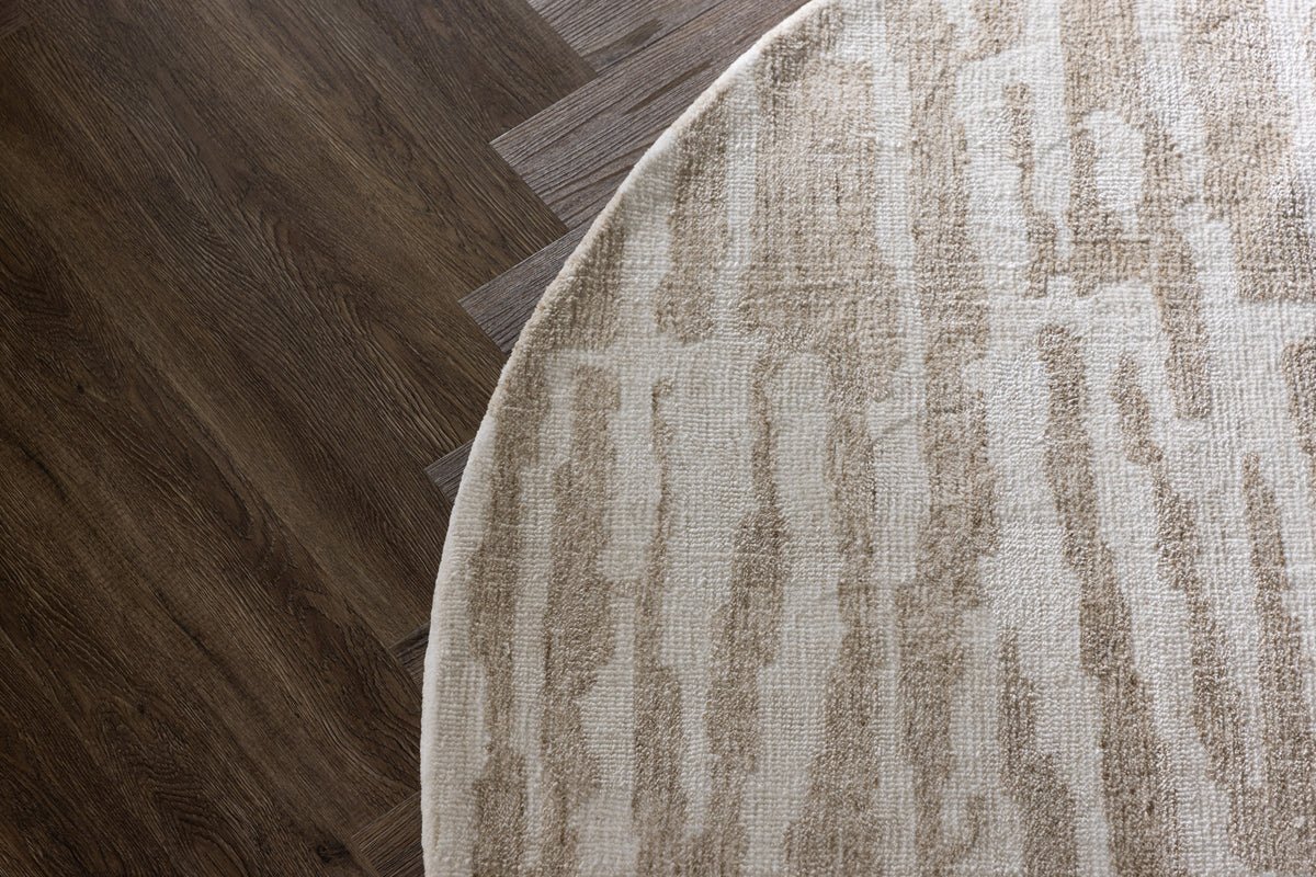 Vloerkleed Vano – ronde vorm in Beige