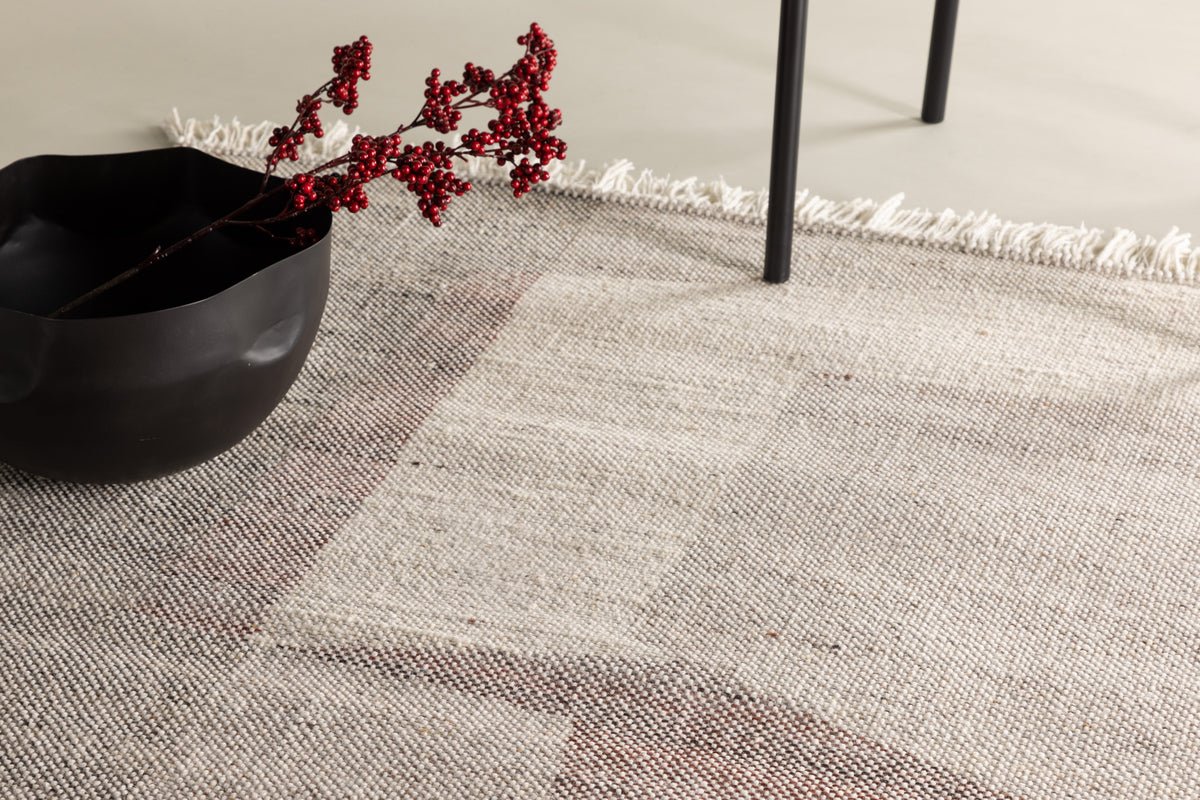Vloerkleed Nerio – met franjes van wol & polyester