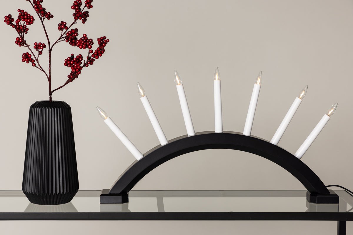 Kerstverlichting Elira - Adventskaarsenhouder met 7 kaarsen