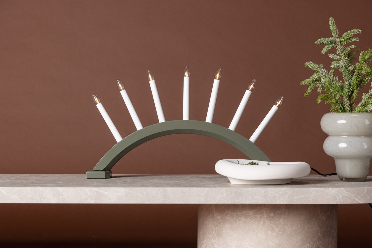 Kerstverlichting Elira - Adventskaarsenhouder met 7 kaarsen