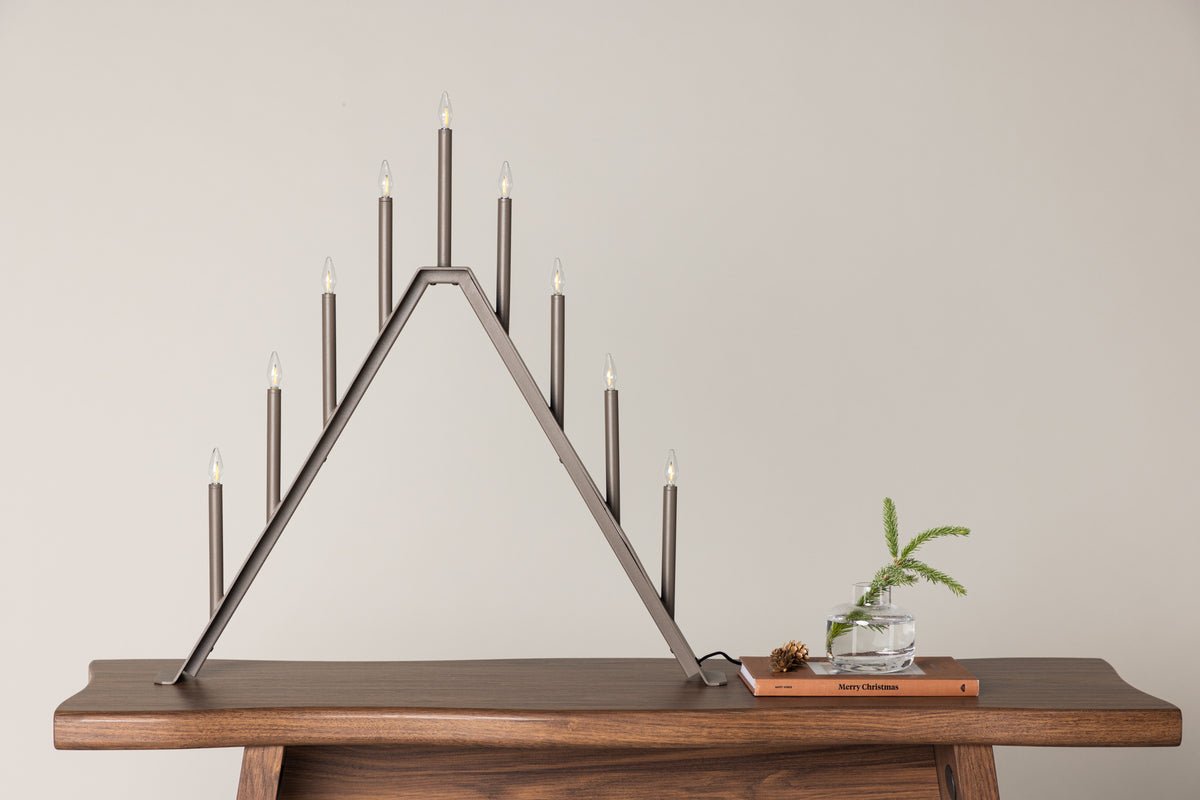 Kerstverlichting Lori - Adventskaarsenhouder met 9 kaarsen