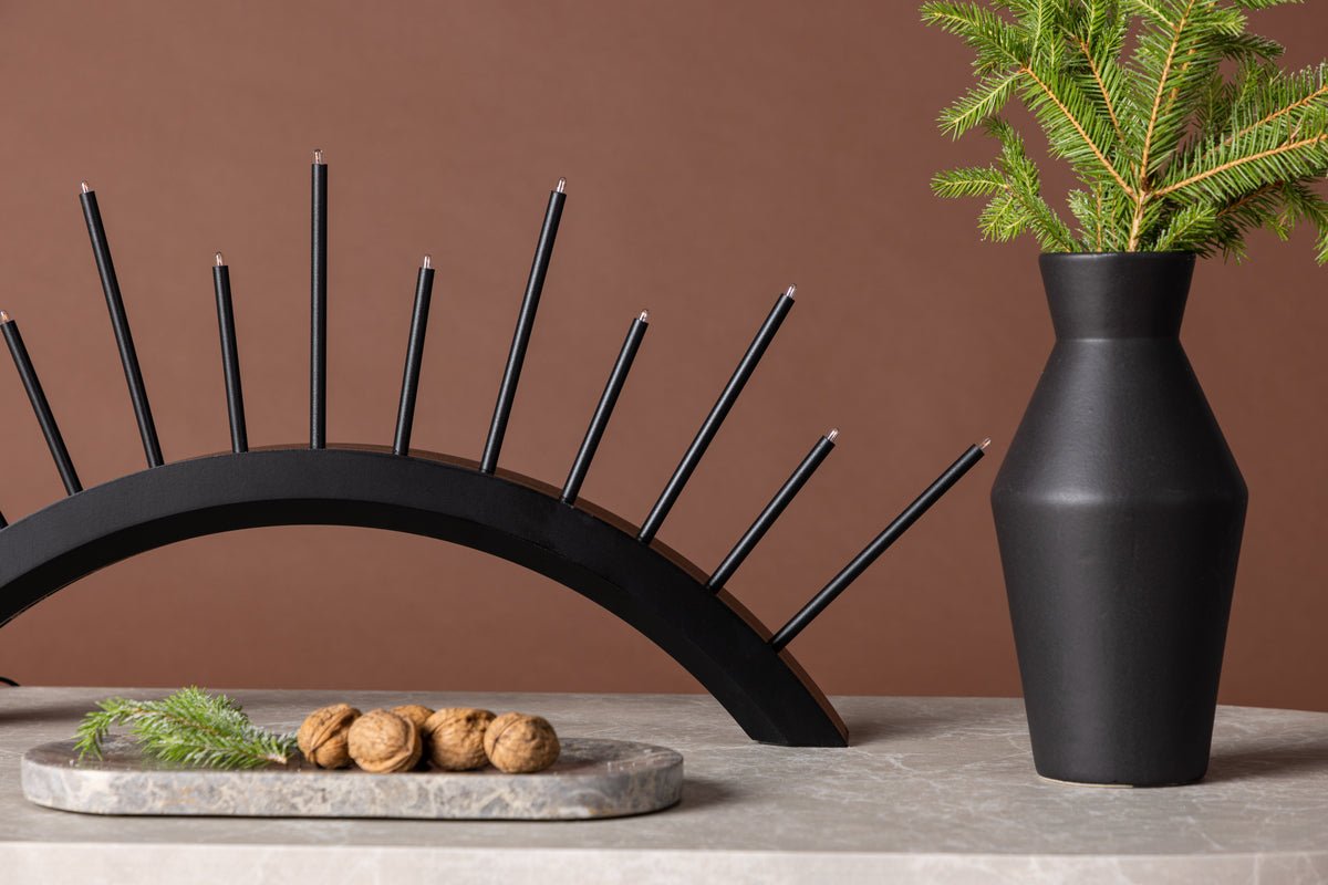 Kerstverlichting Lumin - Ronde boogverlichting in Zwart