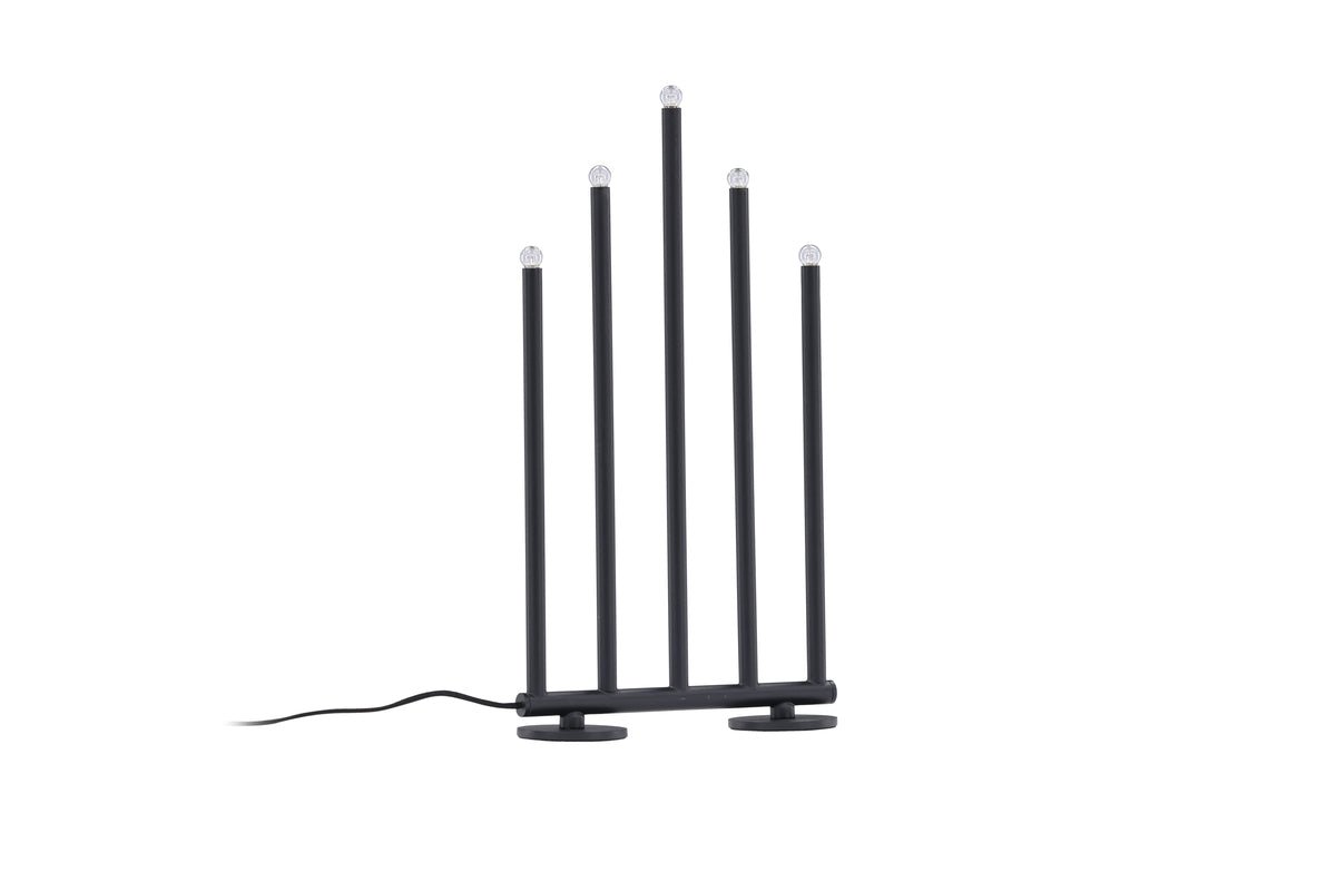 Kerstkaarsenhouder Sneeuwval - 5 kaarsen in zilver of Zwart