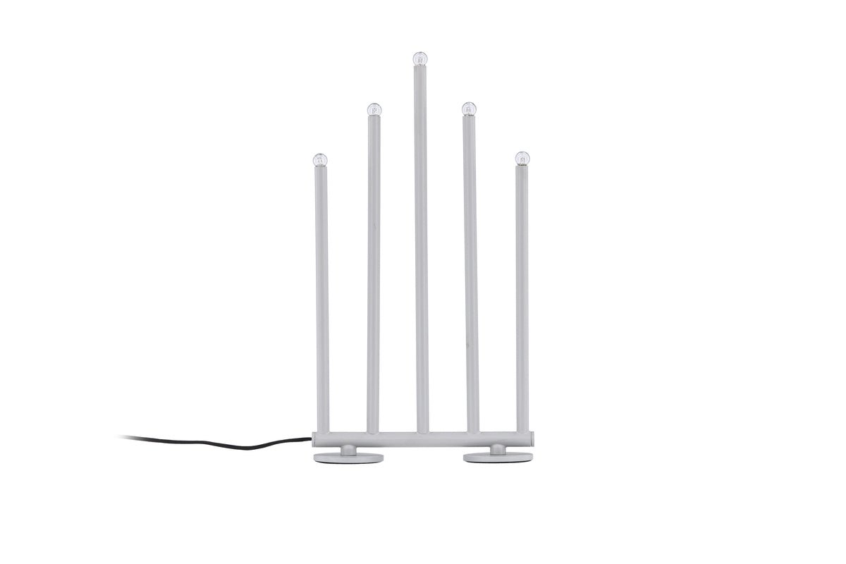 Kerstkaarsenhouder Sneeuwval - 5 kaarsen in zilver of Zwart