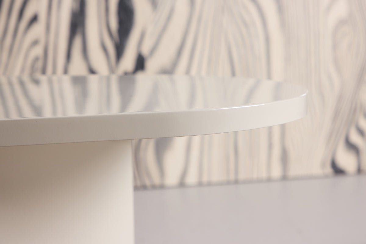 Salontafel Evania in Beige - met glanzend oppervlak