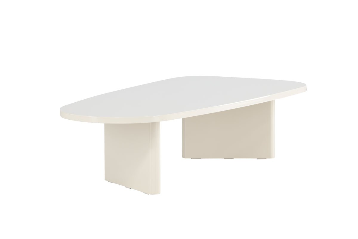 Salontafel Evania in Beige - met glanzend oppervlak