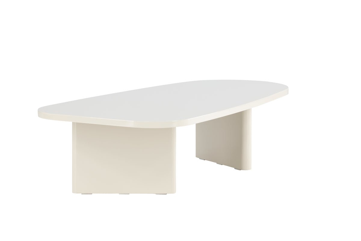 Salontafel Evania in Beige - met glanzend oppervlak
