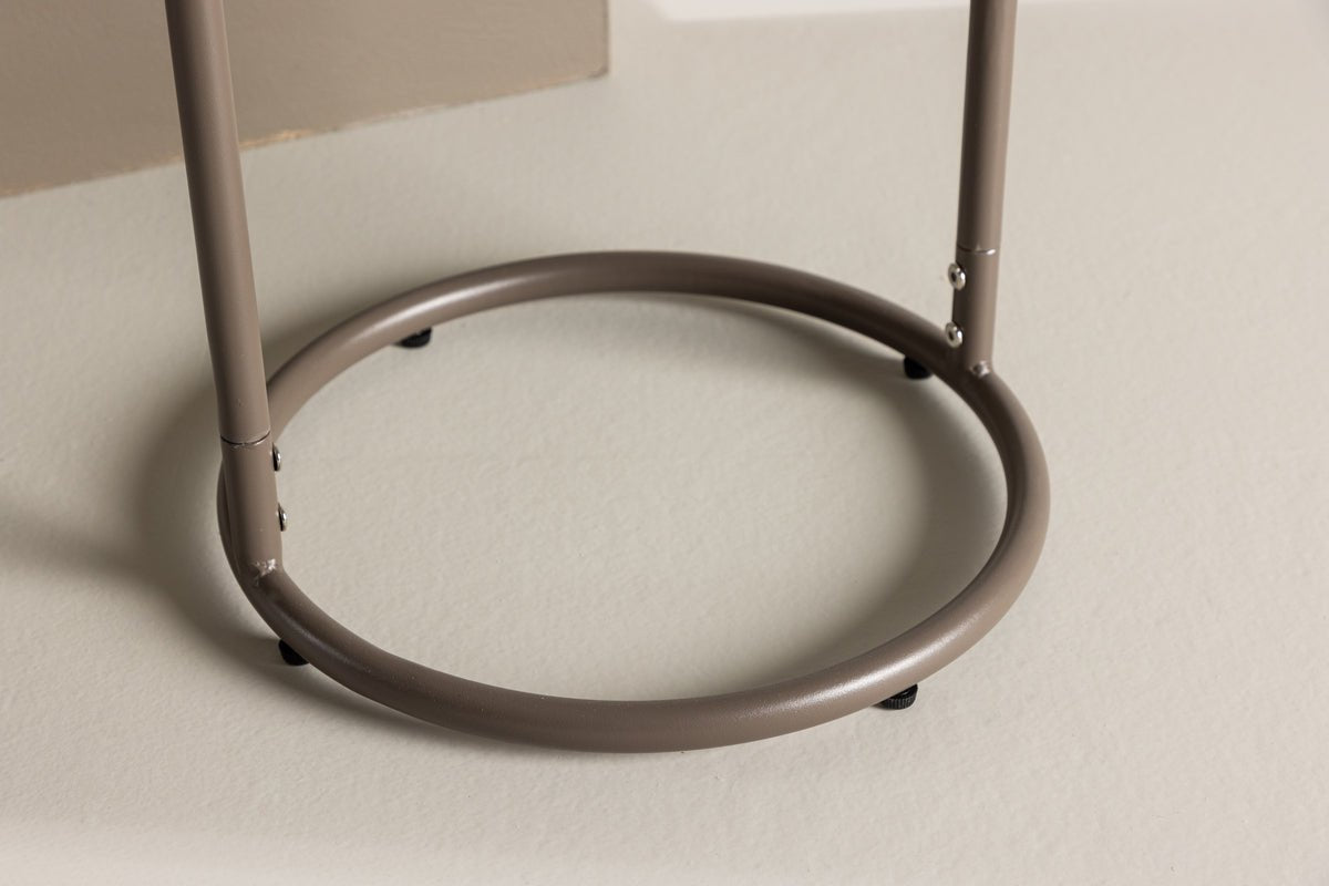 Bijzettafel Avenger – in Bruin met glasplaat