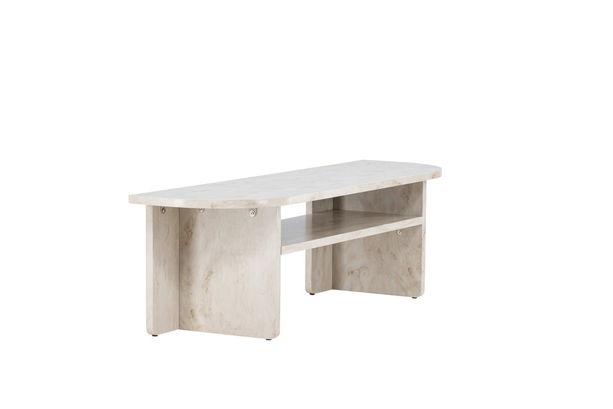 Designer TV-Lowboard Larenzo - Beige in marmerlook