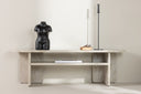 Designer TV-Lowboard Larenzo - Beige in marmerlook