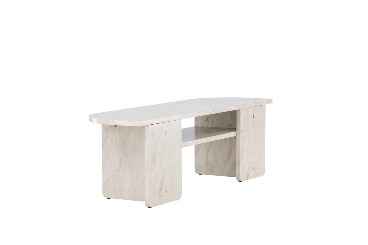 Designer TV-Lowboard Larenzo - Beige in marmerlook