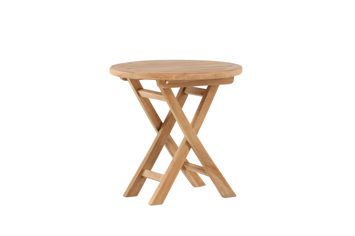 Salontafel Hans - Ø50 met teakhout in natuurlijke look