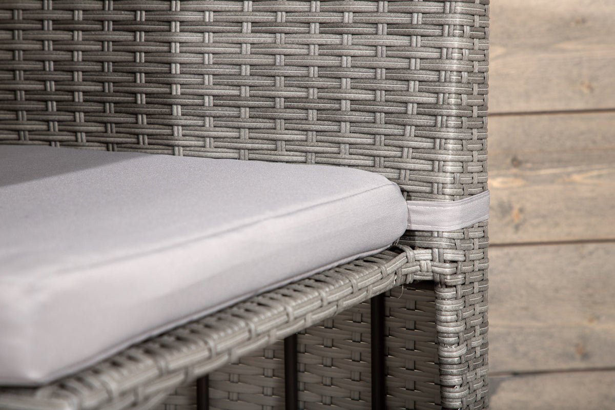 Balkonset Bob - in keuze uit zwart of grijs rattan