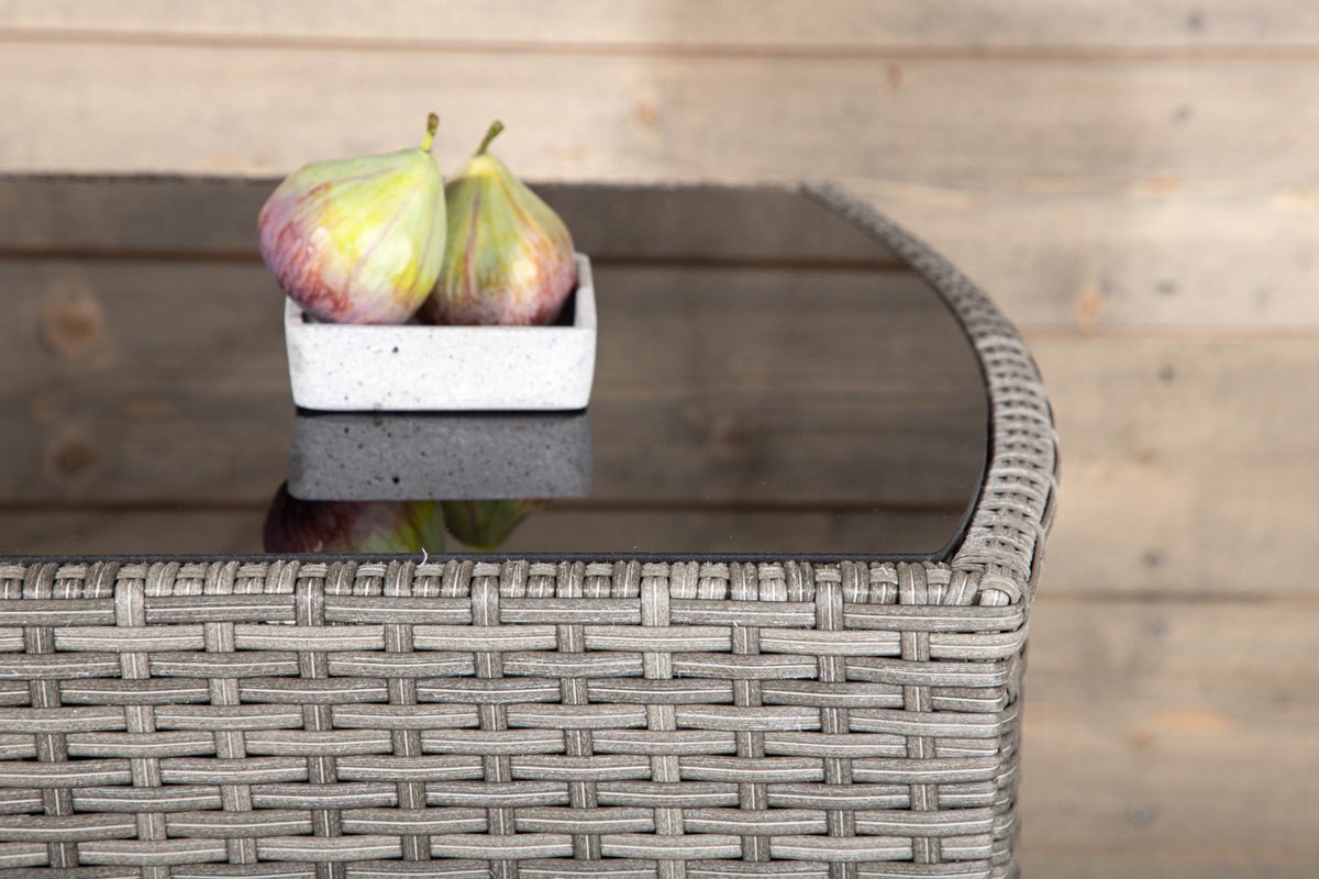 Balkonset Bob - in keuze uit zwart of grijs rattan