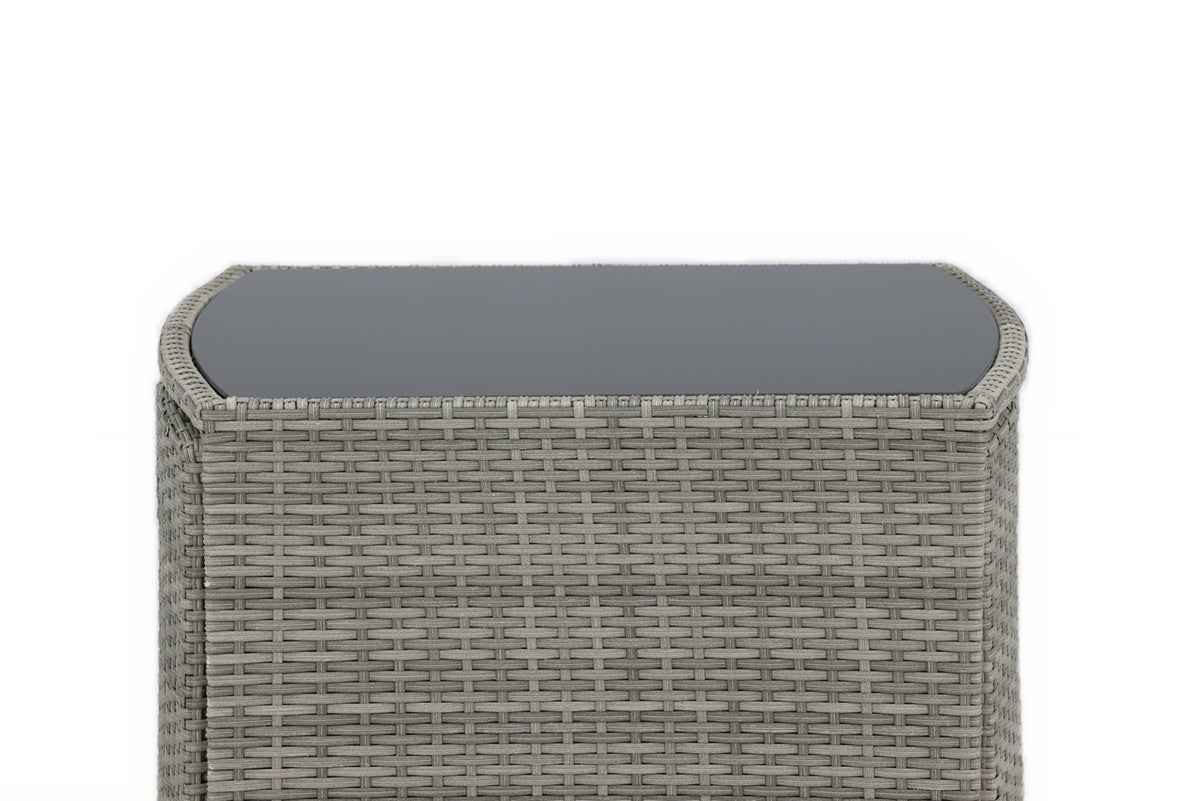 Balkonset Bob - in keuze uit zwart of grijs rattan