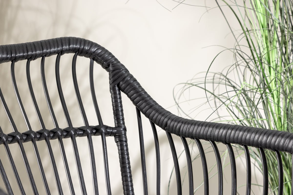 Tuinzitgroep Aora - van zwart natuurlijk rotan