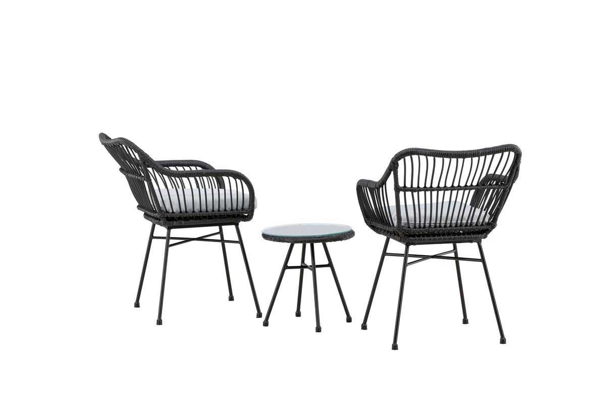 Tuinzitgroep Aora - van zwart natuurlijk rotan