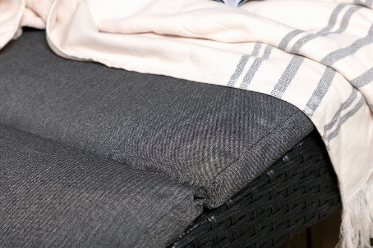 Tuin ligstoel Queen - van synthetisch riet inclusief kussen