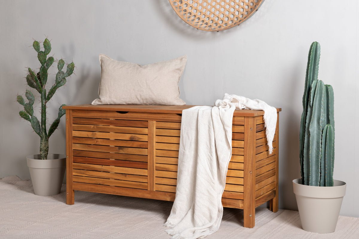 Tuin kussenbox Melissa - Van acaciahout in natuurlijke look