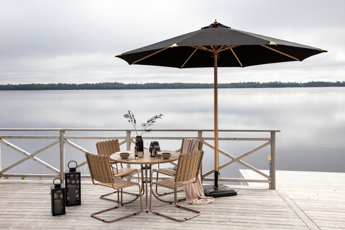 Parasol Ifta – Ø330 cm in keuze uit Zwart of Grijs