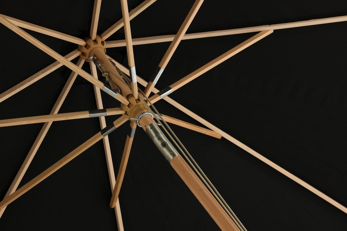 Parasol Ifta – Ø330 cm in keuze uit Zwart of Grijs