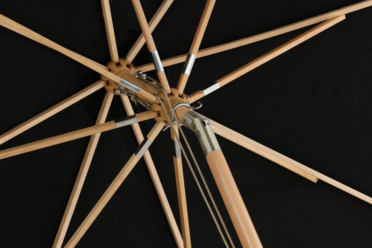 Parasol Ifta – Ø330 cm in keuze uit Zwart of Grijs