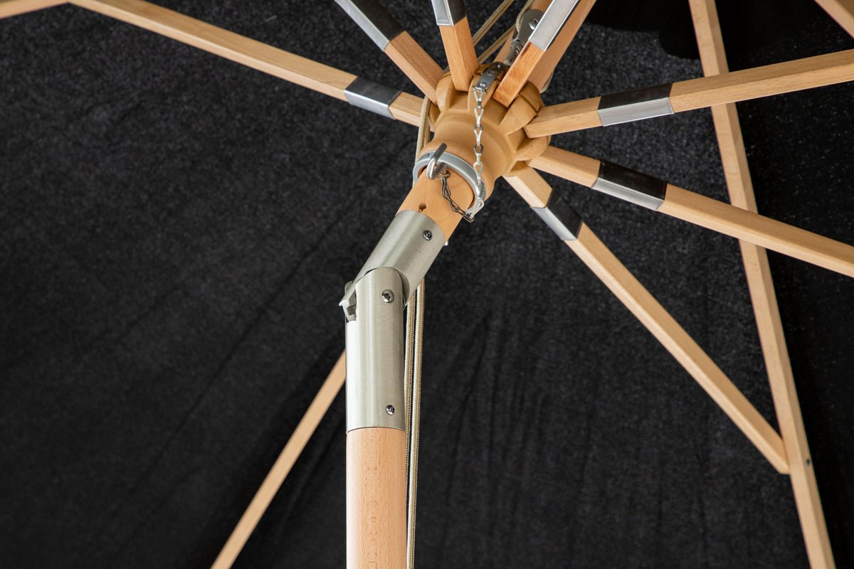 Parasol Ifta – Ø330 cm in keuze uit Zwart of Grijs