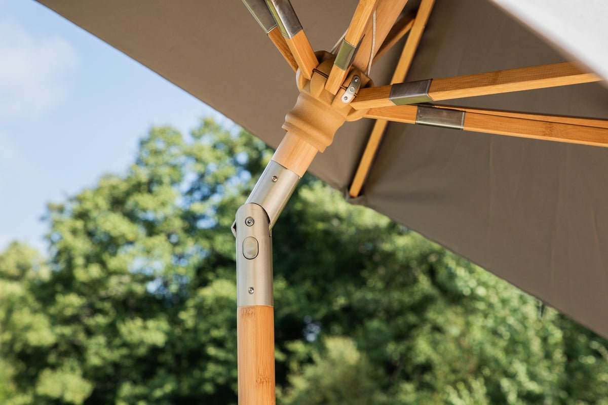 Tuinparasol Boho – Ø270 cm in keuze uit Zwart of Grijs