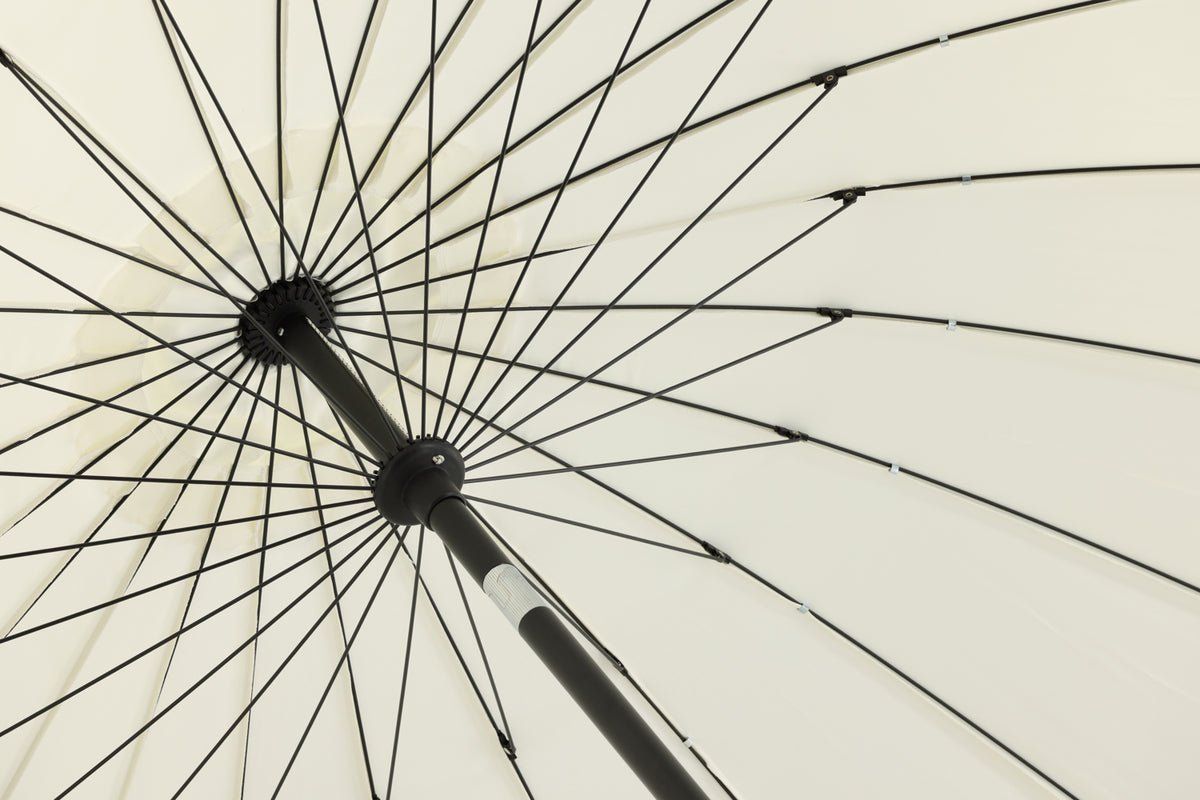 Tuinparasol Palma – Ø270 cm verkrijgbaar in Wit, Zwart, Grijs en Blauw