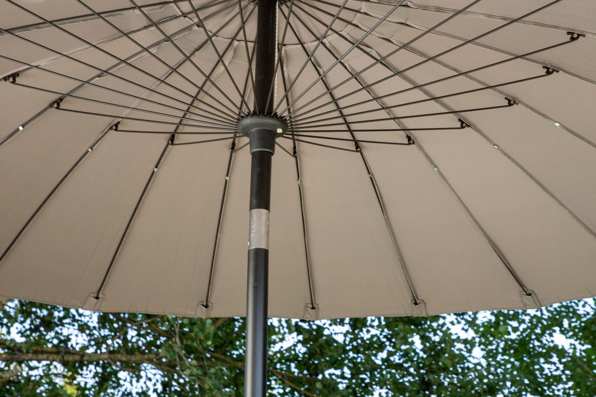 Tuinparasol Palma – Ø270 cm verkrijgbaar in Wit, Zwart, Grijs en Blauw