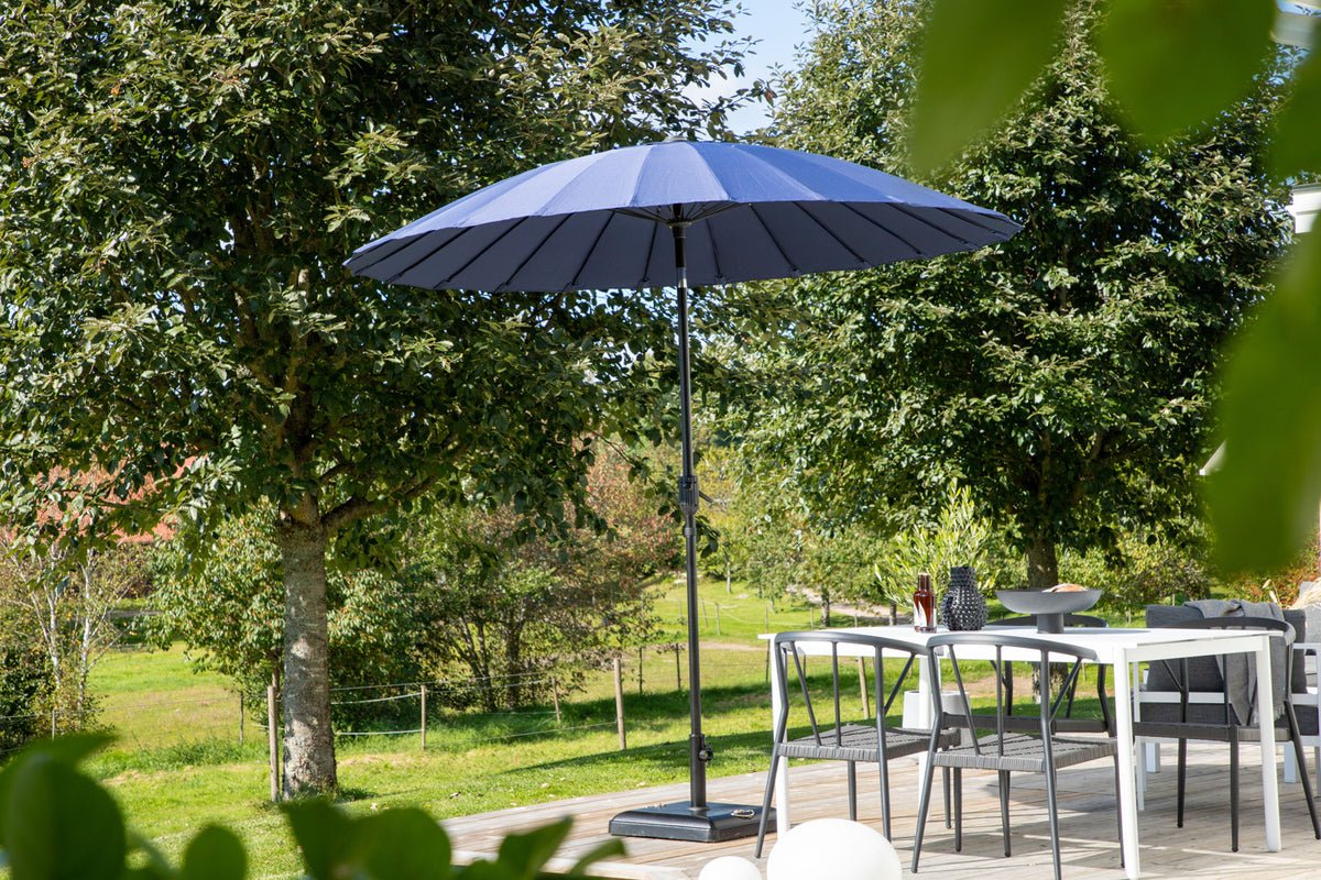 Tuinparasol Palma – Ø270 cm verkrijgbaar in Wit, Zwart, Grijs en Blauw