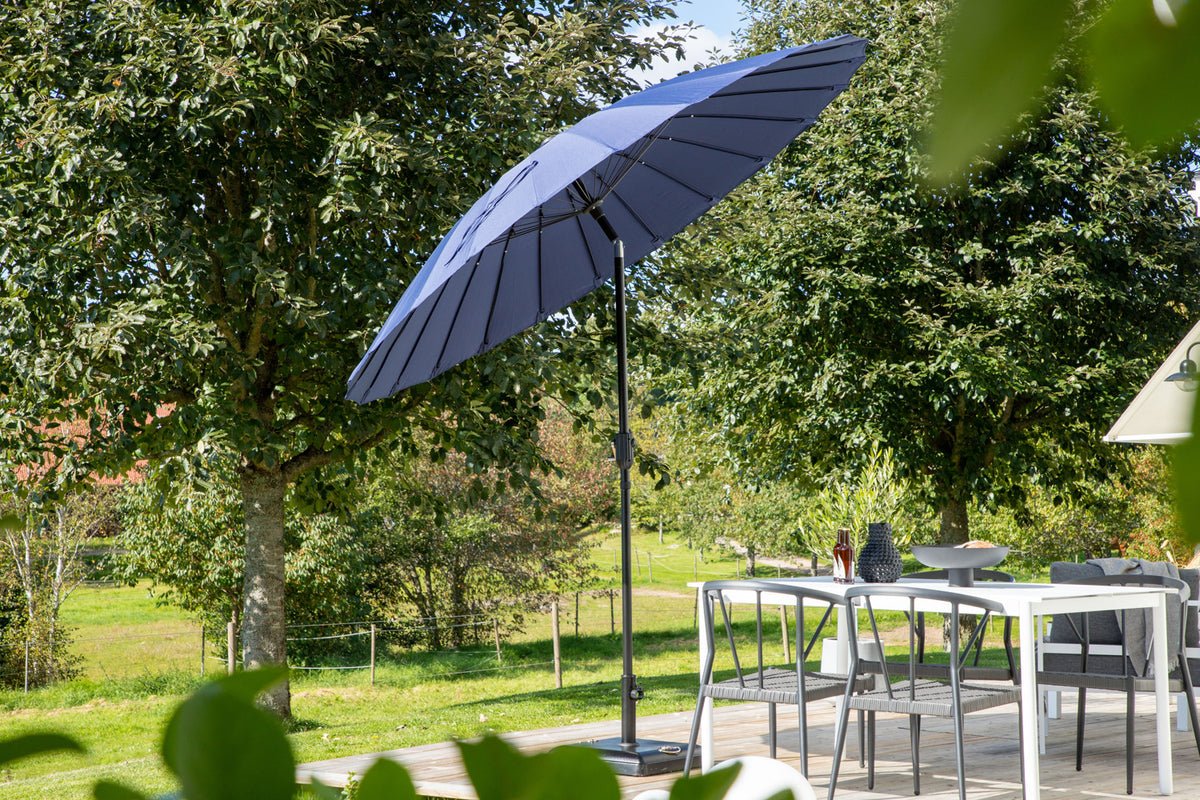 Tuinparasol Palma – Ø270 cm verkrijgbaar in Wit, Zwart, Grijs en Blauw