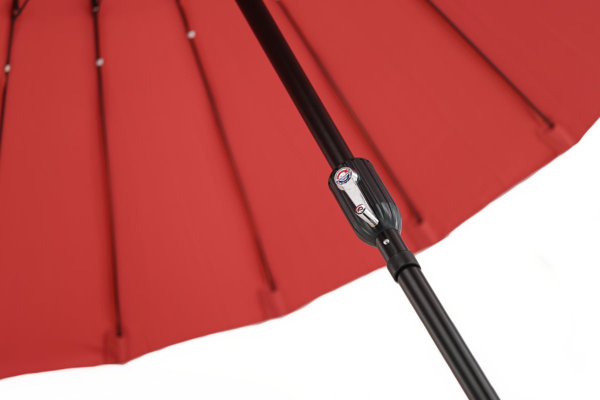 Parasol Rivierra – Ø270 cm in de kleur Rood